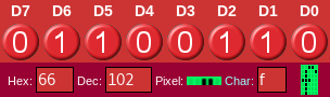 Emulator showing an f