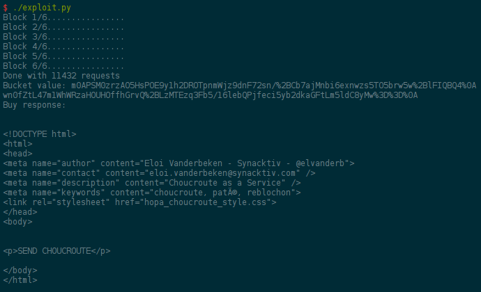 Exploit in action