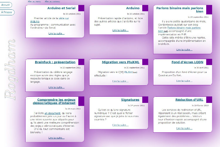 Ancienne page d’accueil